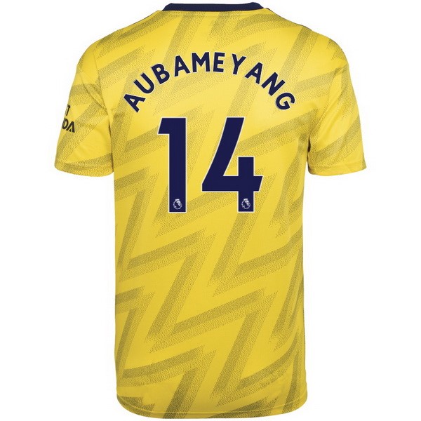 Camiseta Arsenal NO.14 Aubameyang Segunda equipo 2019-20 Amarillo